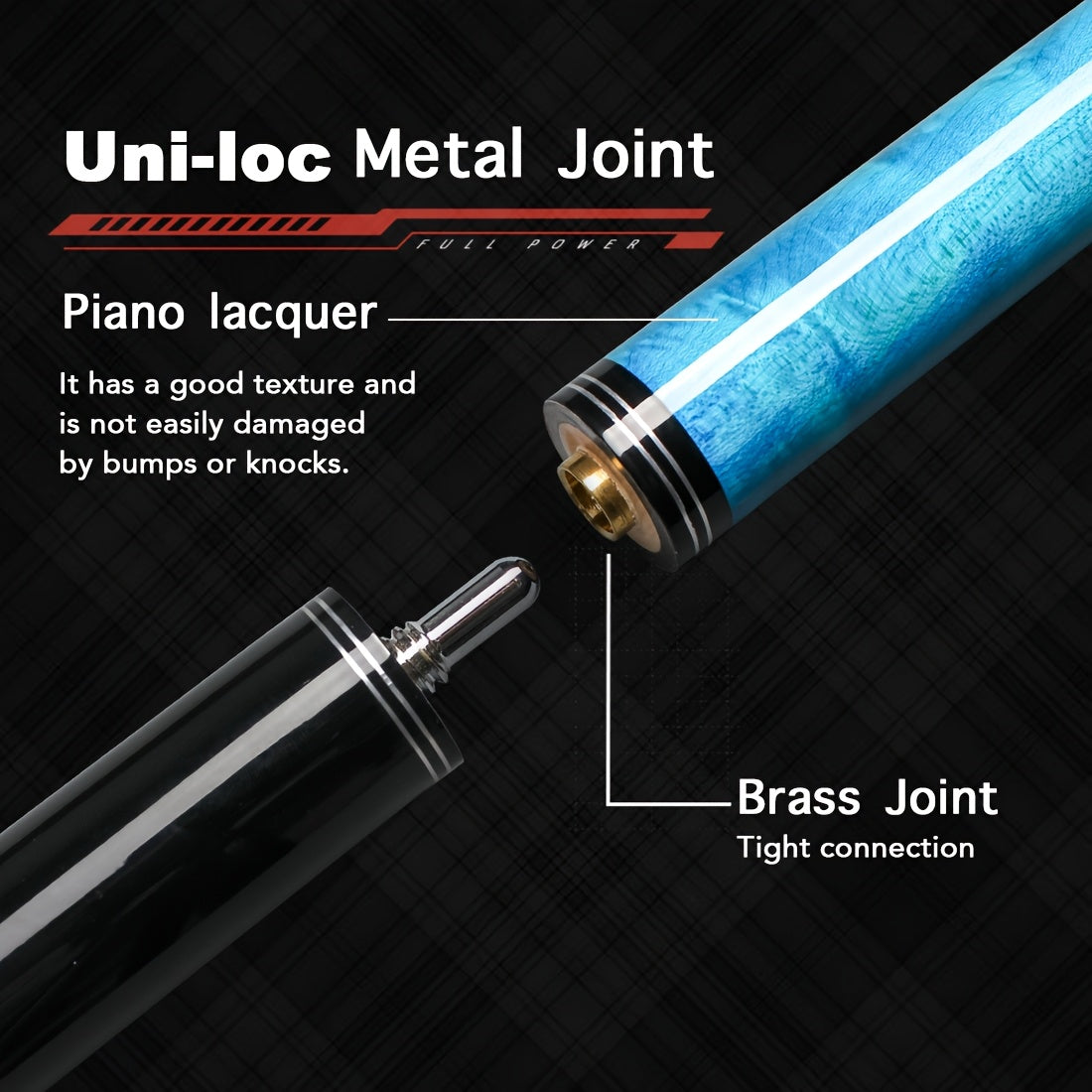 YEUEK Jump Break Pool Cue With Maple Shaft 2 In 1 Performance