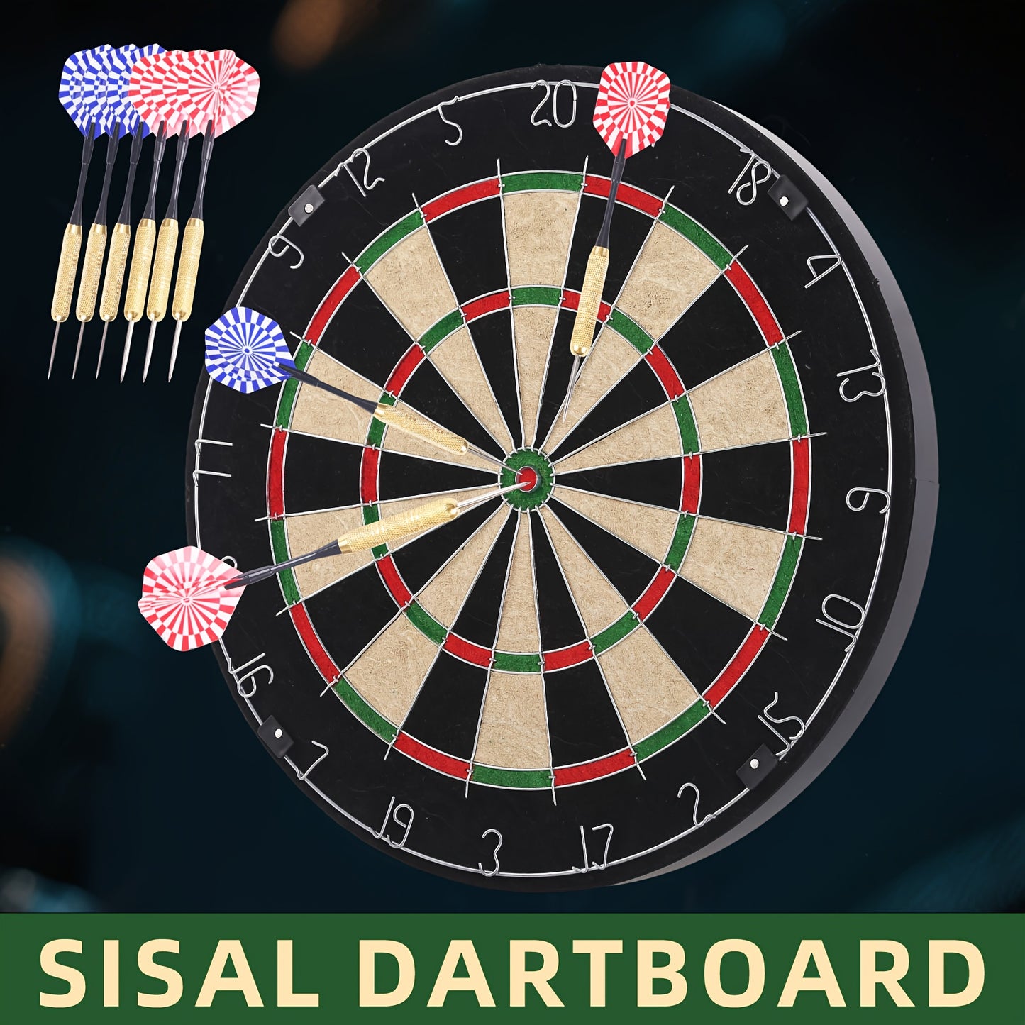 Sisal Dartboard For Competitive And Casual Play Sports Equipment