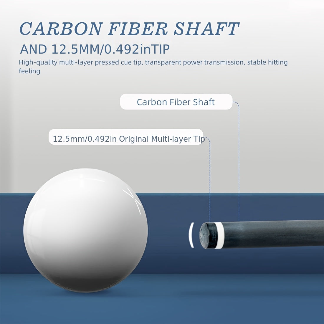 KONLLEN Carbon Fiber Pool Cue Kit KL-3K With Uniloc Joint