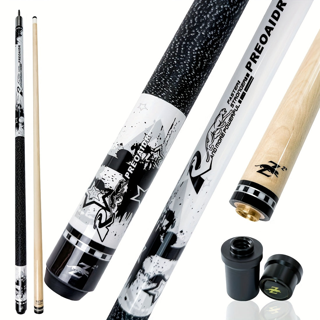 RREOAIDR P3 Series Pool Cue Stick Canadian Maple Low Deflection Shaft